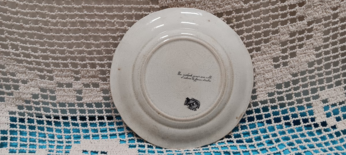 Lot de 4 assiettes de Sarreguemines - Fin XIX siècle-photo-3