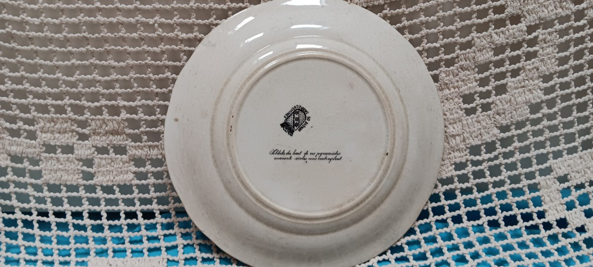 Lot de 4 assiettes de Sarreguemines - Fin XIX siècle-photo-1