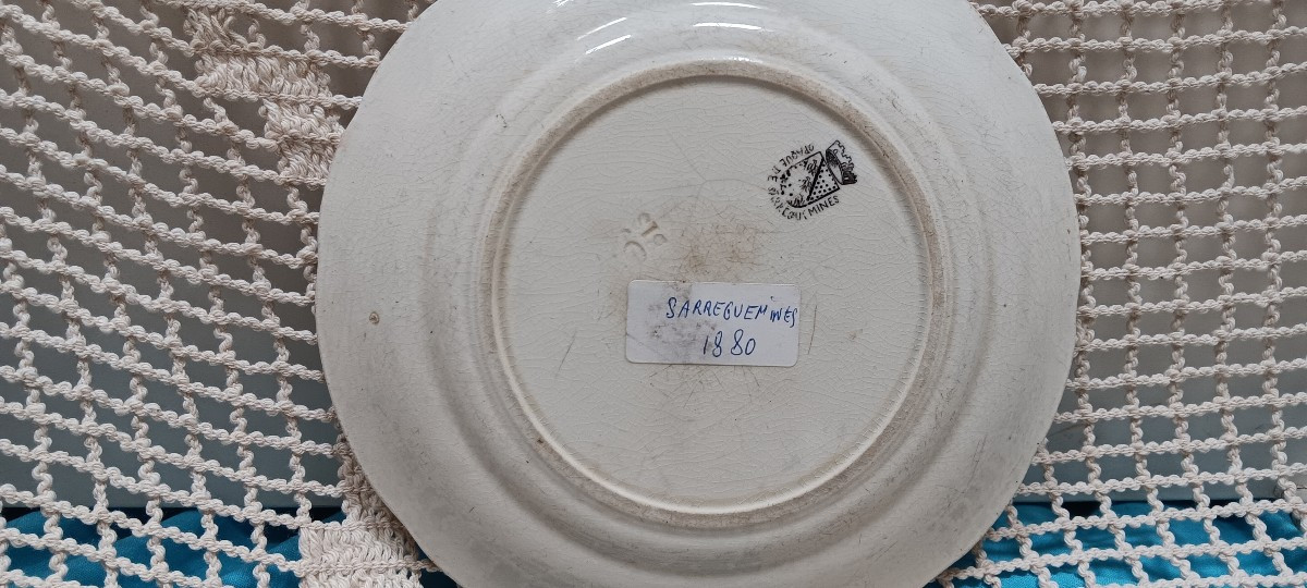 Lot de 4 assiettes de Sarreguemines - Fin XIX siècle-photo-3