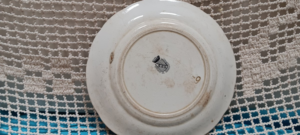 Lot de 4 assiettes de Sarreguemines - Fin XIX siècle-photo-3