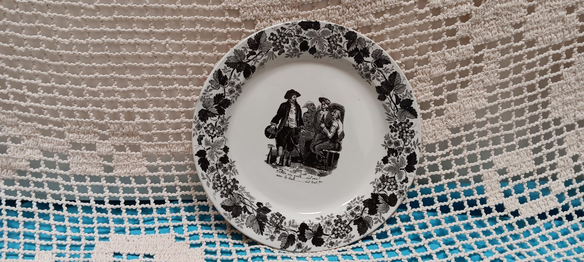 Lot de 4 assiettes de Sarreguemines - Fin XIX siècle-photo-4