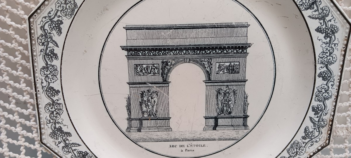 Lot 3 assiettes de Creil - Début XIX siècle-photo-2