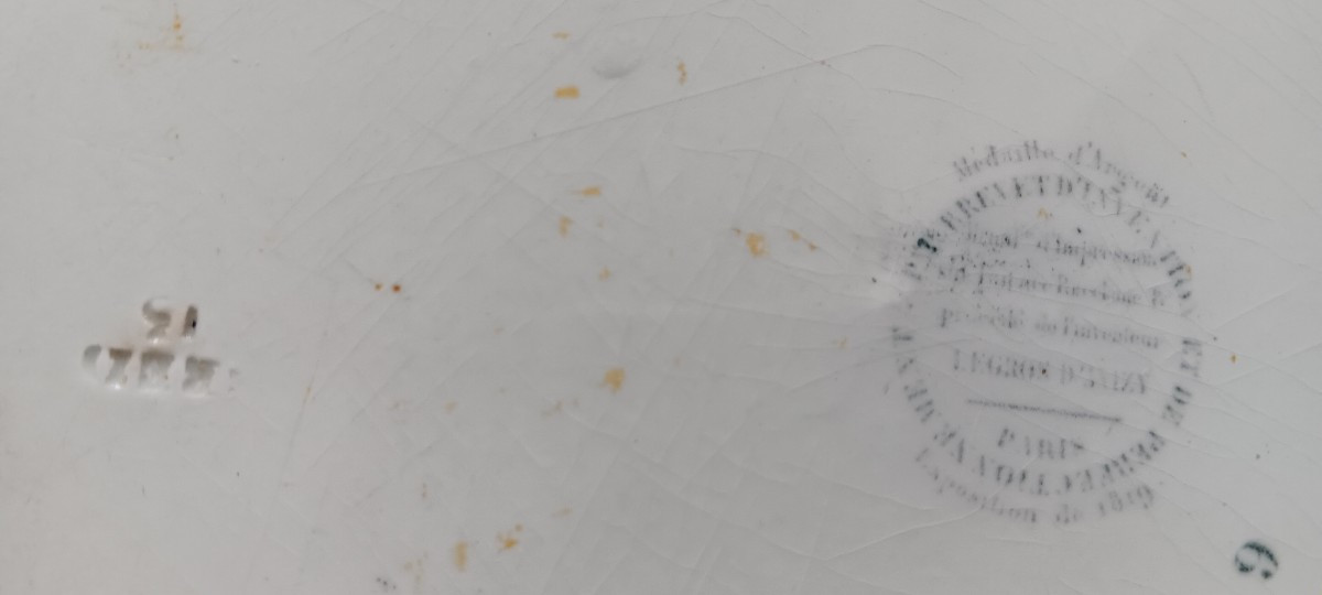 Pair Of Plates From Creil - Early 19th Century-photo-3