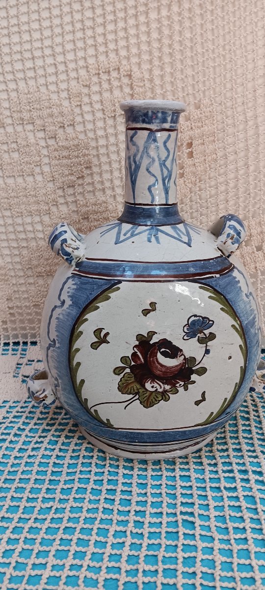 Gourde faience de Nevers - XVIII siècle-photo-2