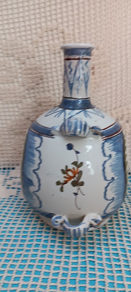 Gourde faience de Nevers - XVIII siècle-photo-3