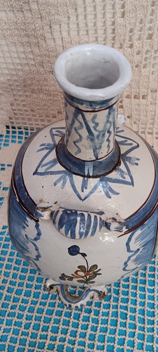 Gourde faience de Nevers - XVIII siècle-photo-1