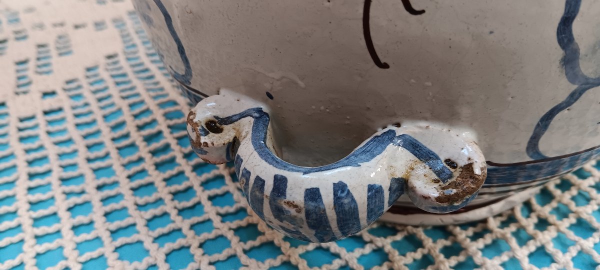 Gourde faience de Nevers - XVIII siècle-photo-3