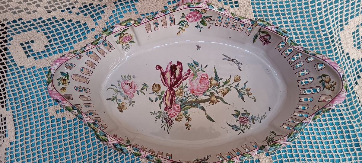 Centre de table faience de Saint-Clément - Début XX siècle-photo-3
