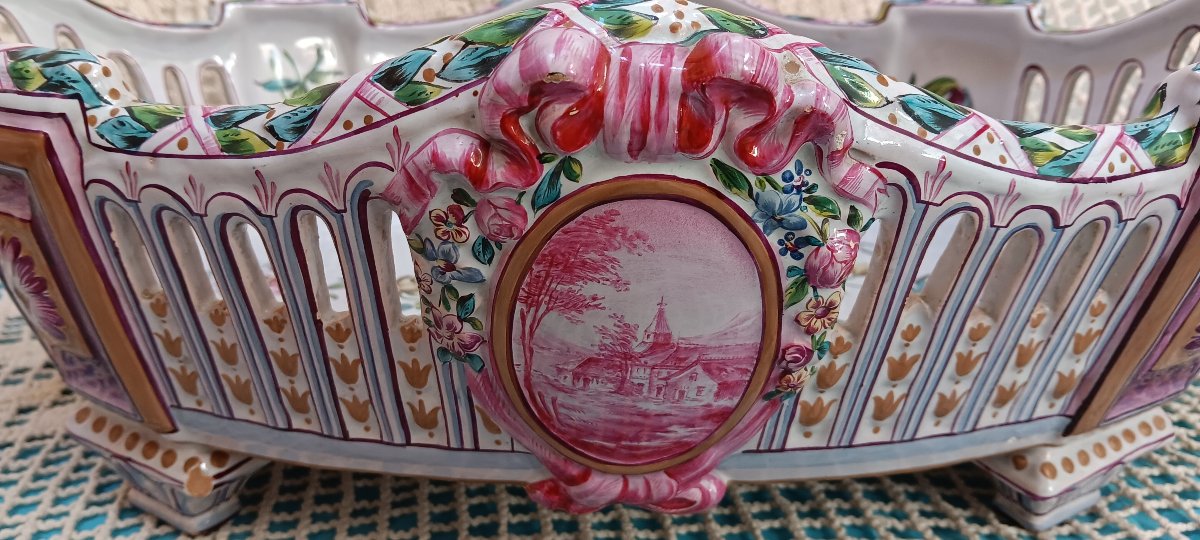 Centre de table faience de Saint-Clément - Début XX siècle-photo-2