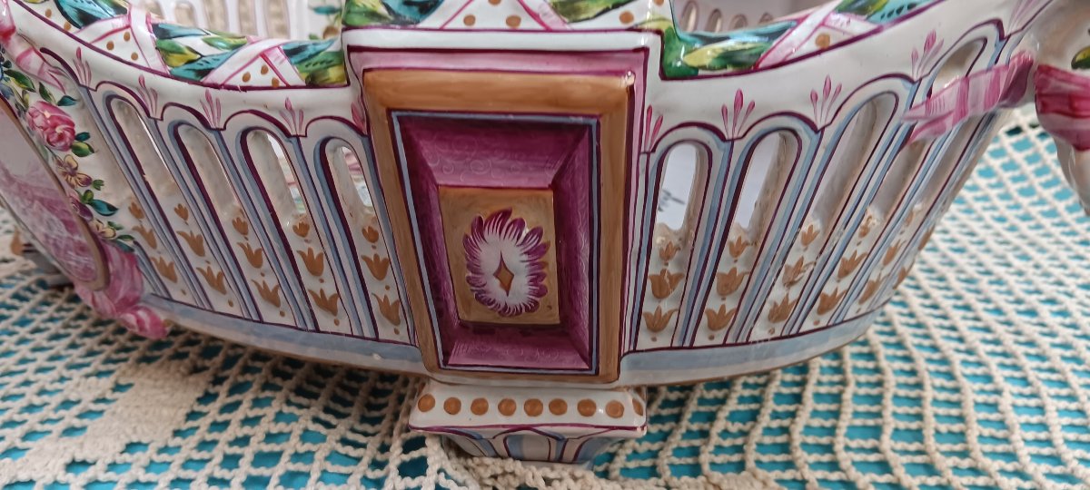 Centre de table faience de Saint-Clément - Début XX siècle-photo-3
