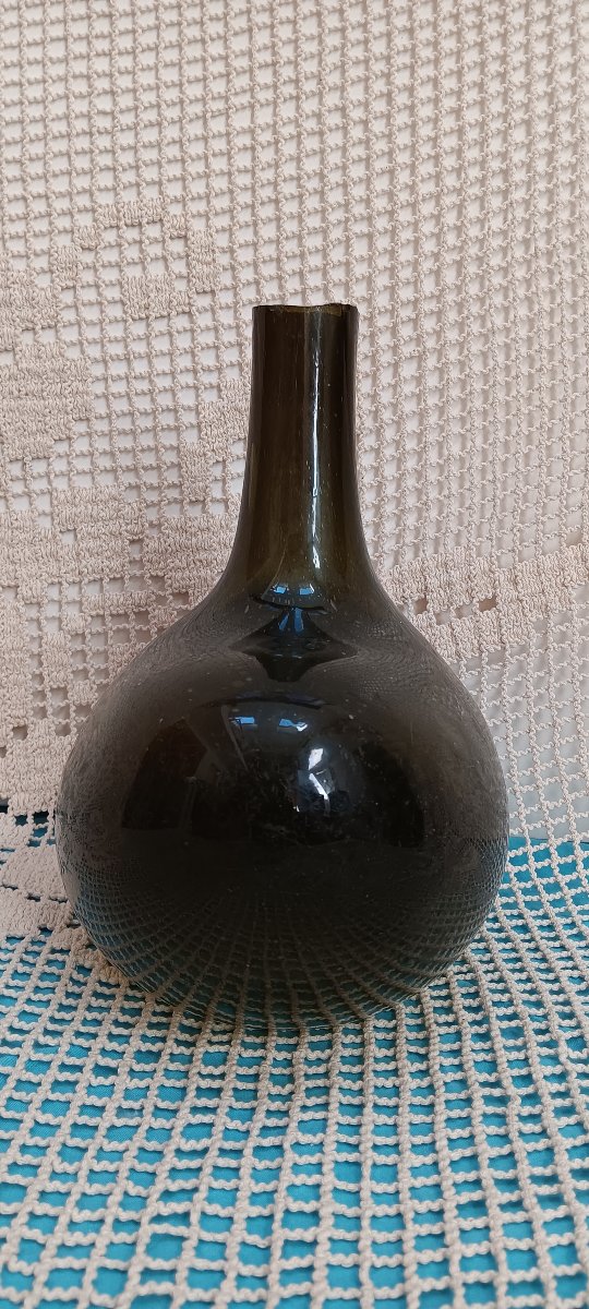 Bouteille oignon fin XVII, Début XVIII siècle-photo-2