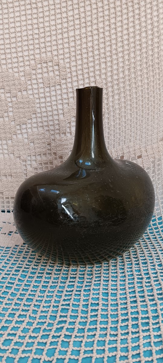 Bouteille oignon fin XVII, Début XVIII siècle-photo-3