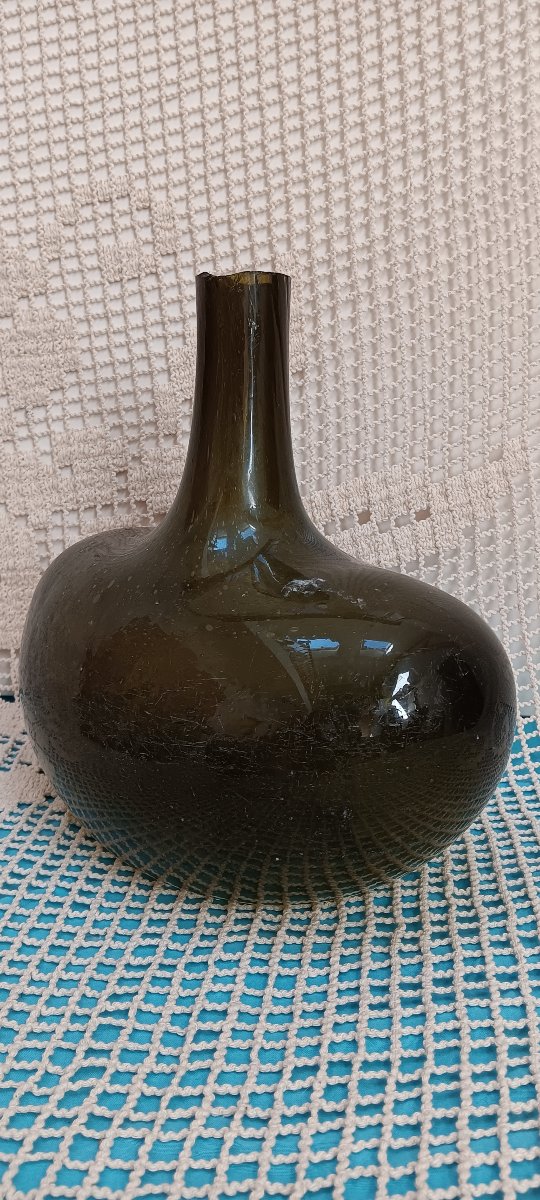 Bouteille oignon fin XVII, Début XVIII siècle-photo-4