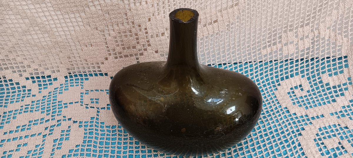 Bouteille oignon fin XVII, Début XVIII siècle-photo-1