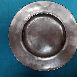 Small Pewter Cardinal Dish - 18th Century