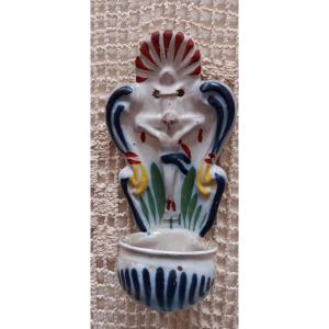 Bénitier en faience de Roanne - Début XIX siècle