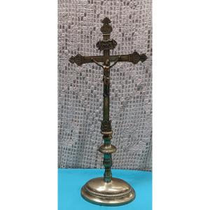 Bronze Church/altar Crucifix - 18th Century