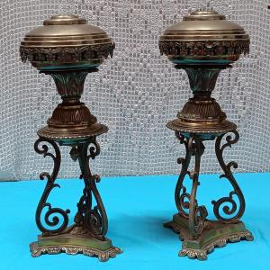 19th Century Solar Oil Lamp