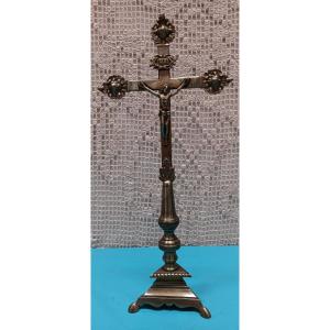 Bronze Church/altar Crucifix - 18th Century