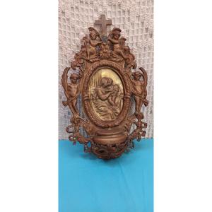 Gilded Bronze Holy Water Font - 19th Century