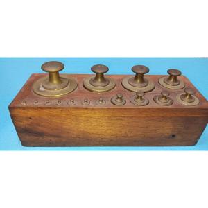 Boite de poids de 4 kg laiton - XIX siècle