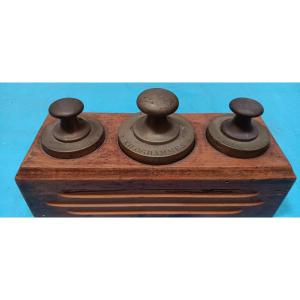 Boite de poids de 4 kg laiton - XIX siècle