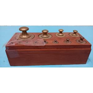 Boite de poids de 1 kg laiton - XIX siècle