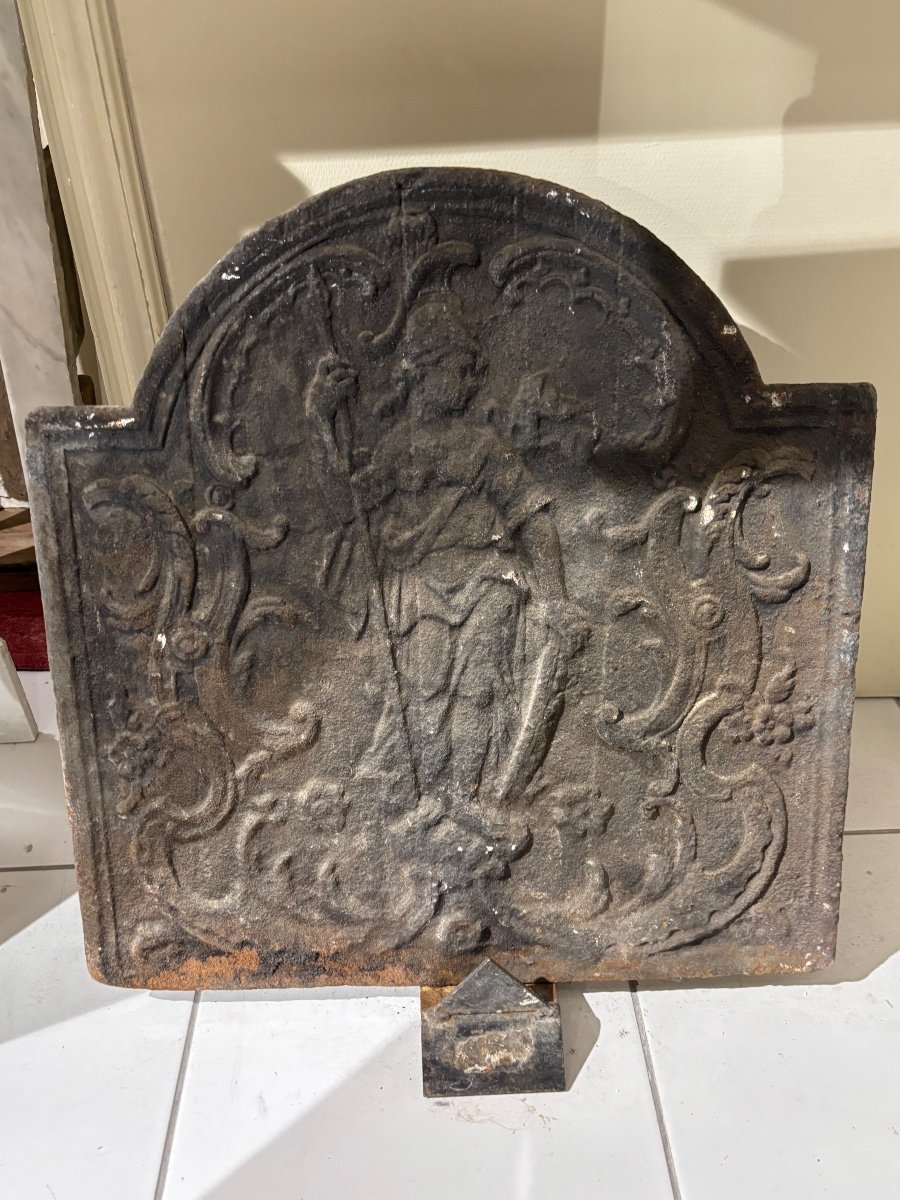 19th Century Decorative Cast Iron Fireplace Plate