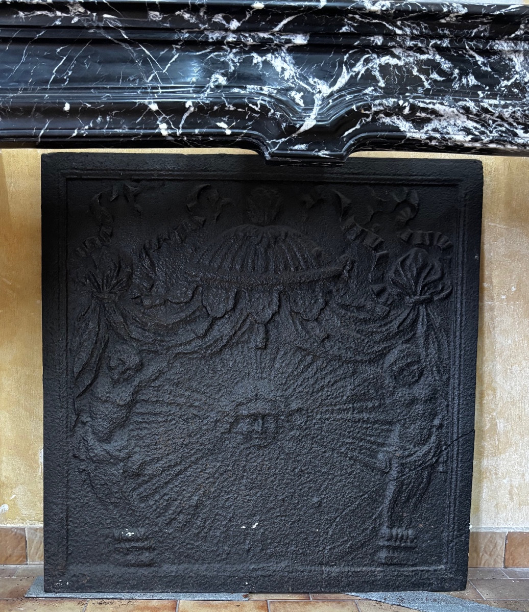 Decorative Fireplace Plate Made Of Cast Iron -photo-2
