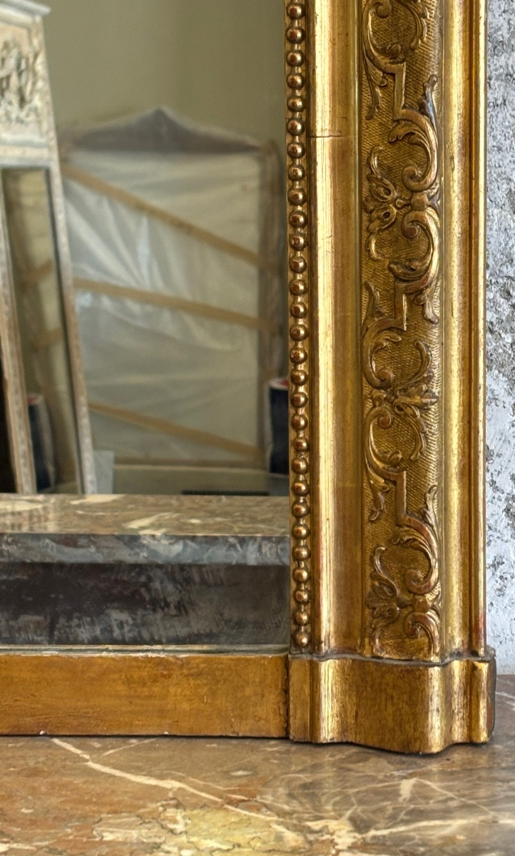 Louis XV Style Fireplace Mirror Dating From The End Of The 19th Century -photo-2