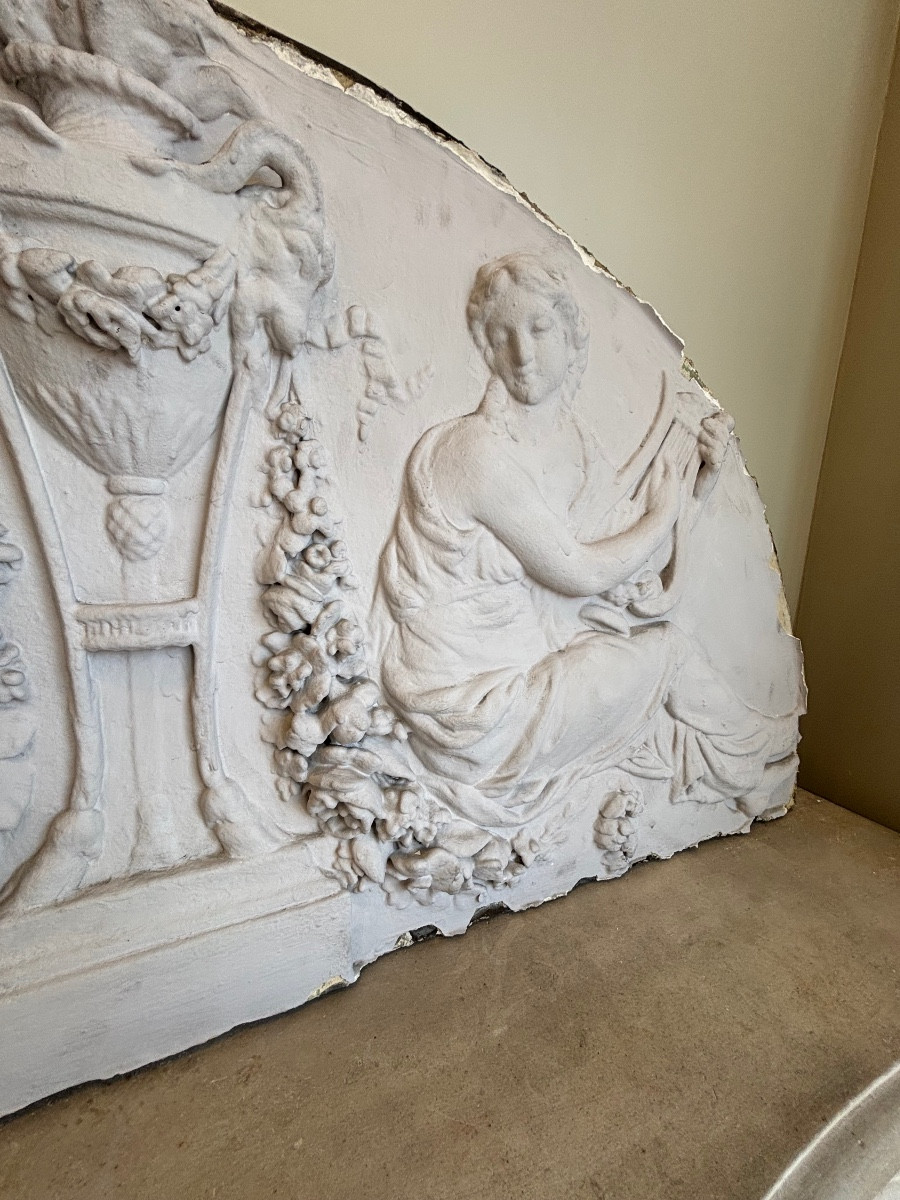 Suite de trois impostes  En Plâtre De Style Louis XVI Datant Du XIXeme Siècle -photo-4