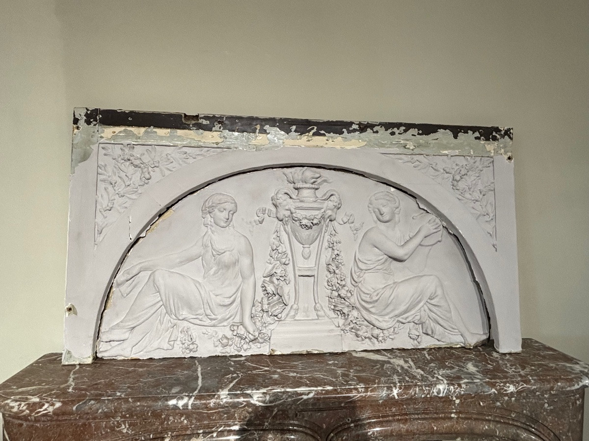 Suite de trous impostes  En Plâtre De Style Louis XVI Datant Du XIXeme Siècle -photo-3
