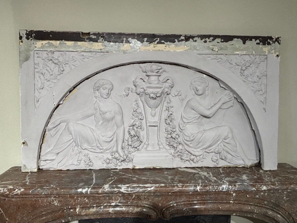 Suite de trous impostes  En Plâtre De Style Louis XVI Datant Du XIXeme Siècle -photo-7