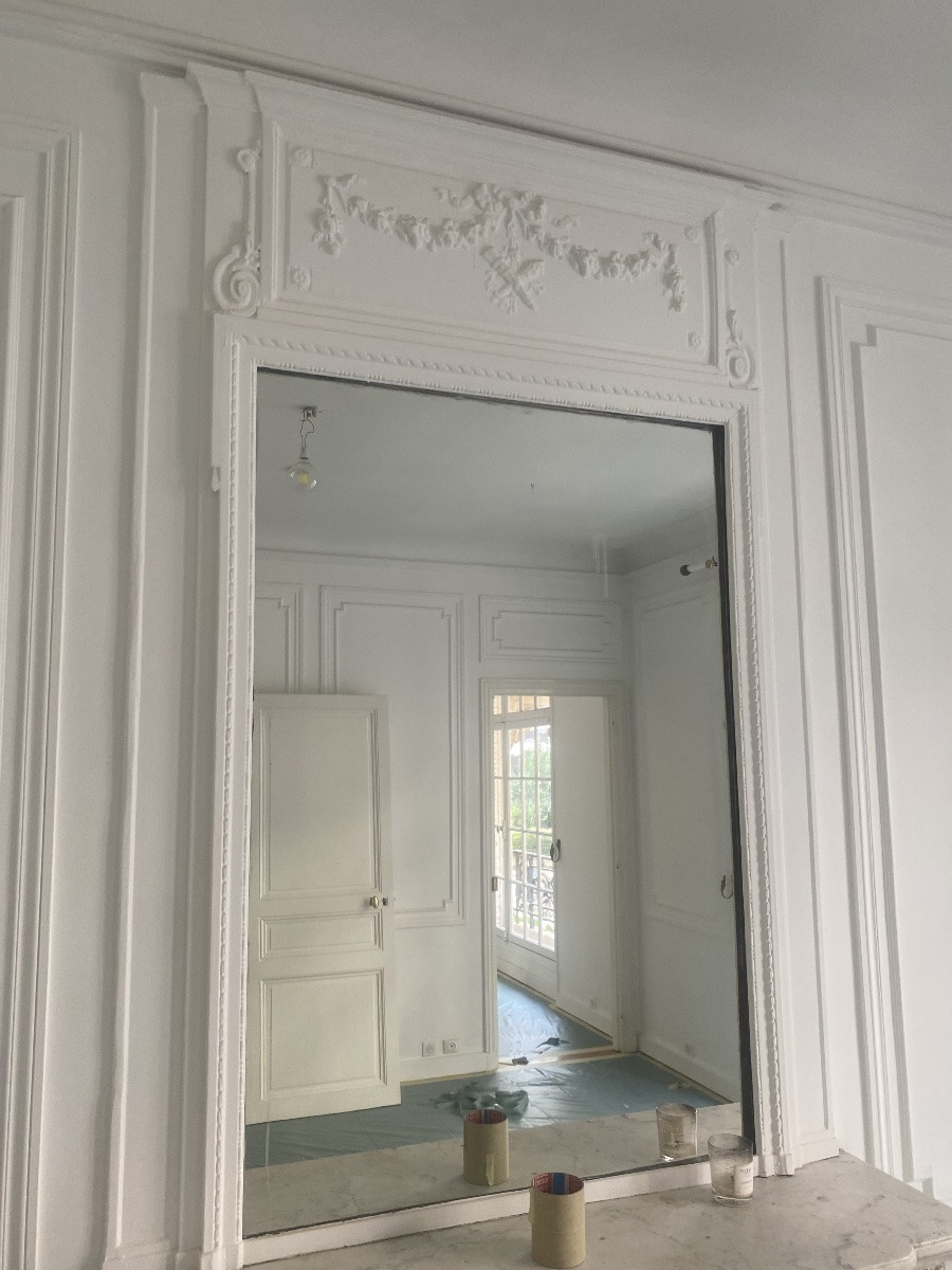 White Marble Fireplace In Louis XVI Style Dating From The End Of The 19th Century -photo-3
