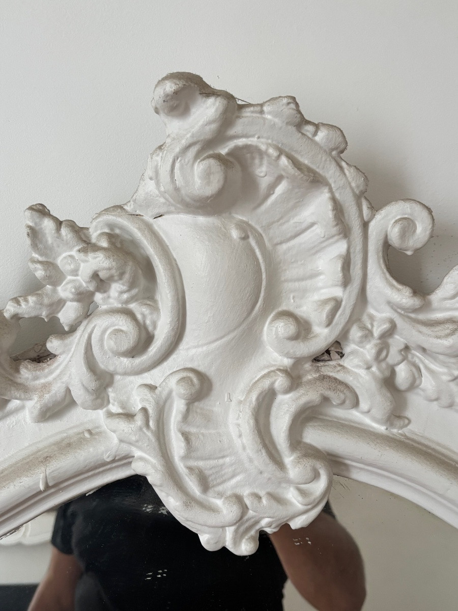 Miroir de cheminée de style Louis XV dans le goût rocaille fin du XIXeme siècle -photo-4