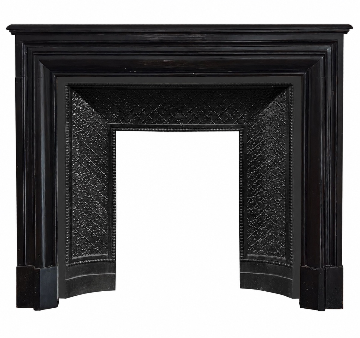 Antique Louis XIV Style Black Marble Mantel From Belgium Late 19th Century