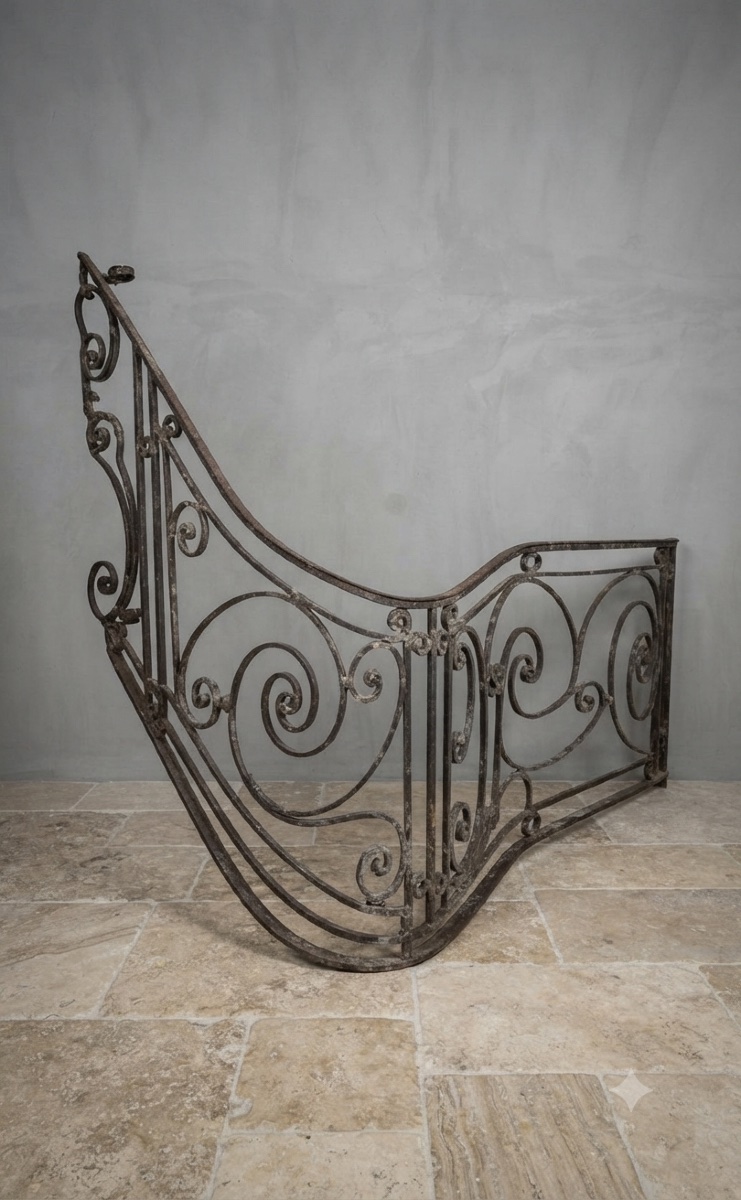 Elégante Descente D’escalier En Fonte de fer XIXEME 