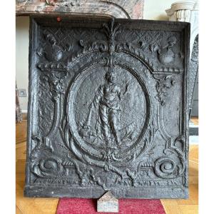 Very Beautiful Old Fireplace Plate Made In Cast Iron   