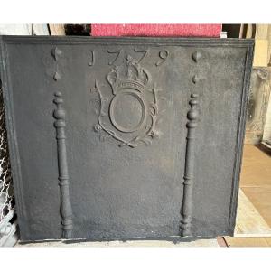 Beautiful Old Decorative Cast Iron Plate With Arms