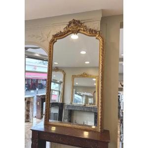 Louis XV Style Gilded Leaf Mirror Dating From The End Of The 19th Century 