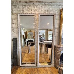 Rare Pair Of Louis XVI Style Mirrors Dating From The End Of The 19th Century 