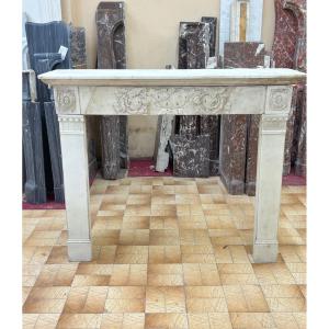 18th Century Statuary White Marble Fireplace