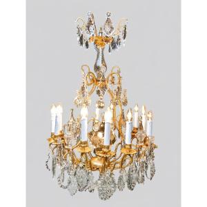 Louis XVI Style Gilt Bronze Cage Chandelier Dating From The Late 19th Century