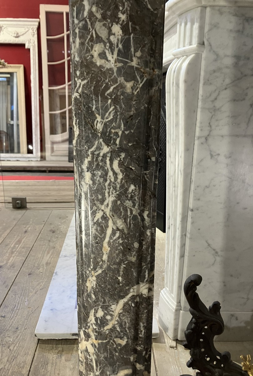 Antique Regence-louis XV Marble Mantel-photo-3