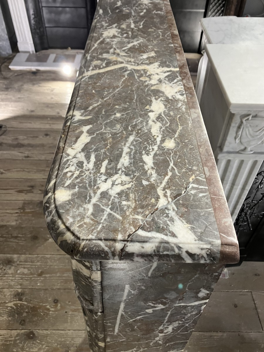 Antique Regence-louis XV Marble Mantel-photo-6