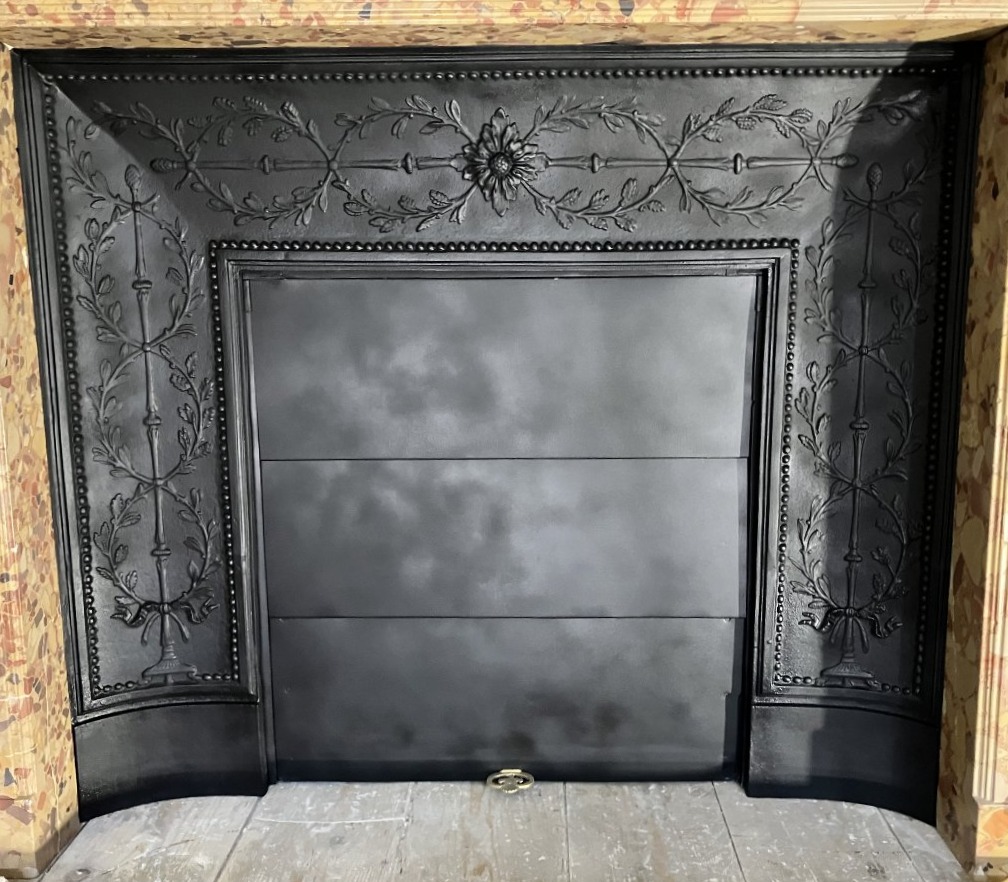 Antique Louis XVI Fireplace In Aleppo Breccia Marble-photo-2