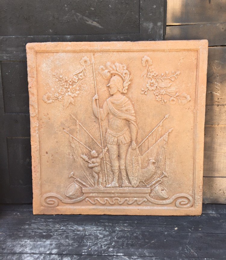 Old Cast Iron Fireplace Plate