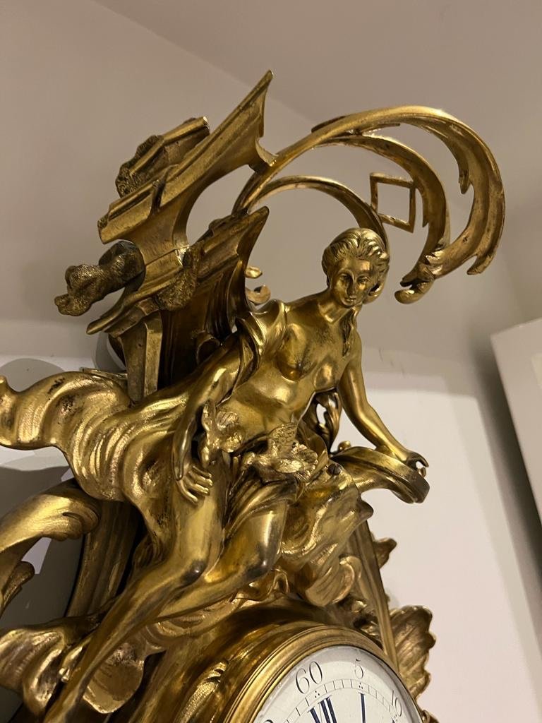 Cartel En Bronze Doré D’époque Louis XV De Charles Balthazar à Paris -photo-5
