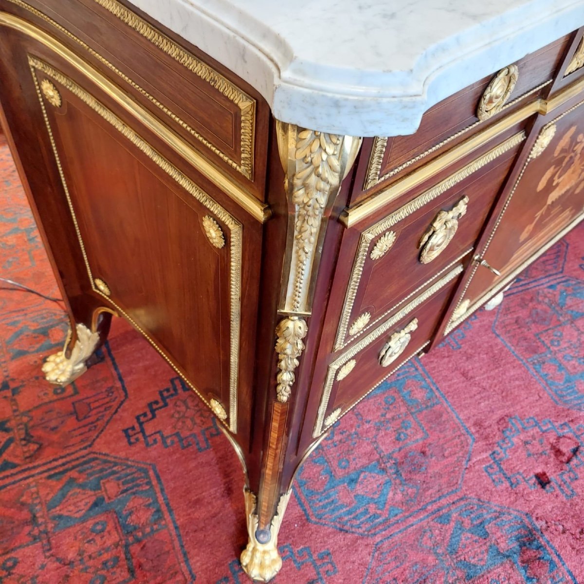 Commode Transition D’apparat Modèle De Riesener Estampillée Lexcellent Paris Fin XIX Ieme -photo-7