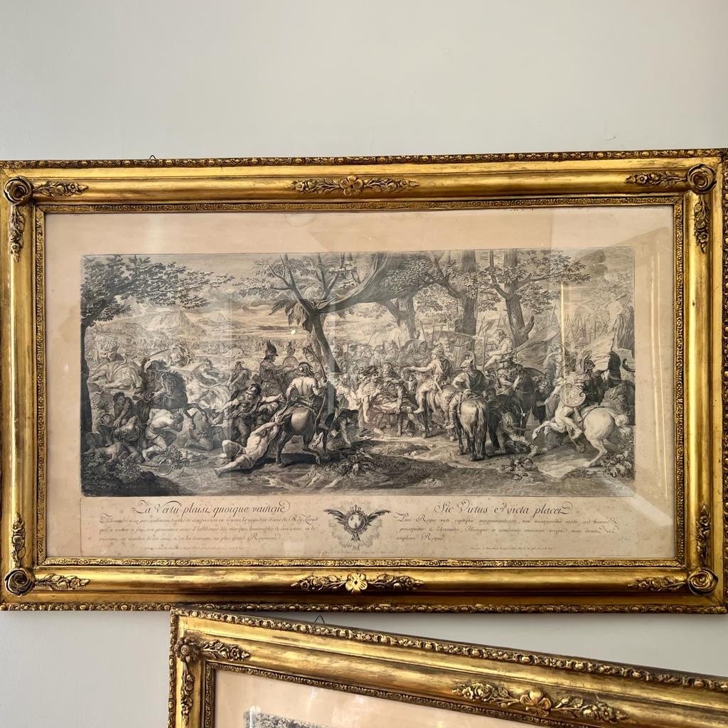 Suite De 4 Gravures Début XIX Ieme Des Batailles D’alexandre Le Grand -photo-3